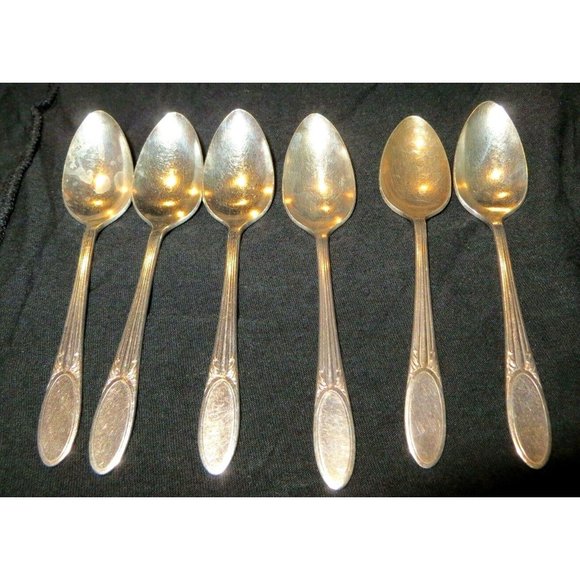 National Silver Company Teaspoons Set of Six 4.5" Spoons ED153 - Picture 1 of 4